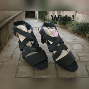 LifeStride Women's, Charlotte High Heel Sandals 8 Wide Black